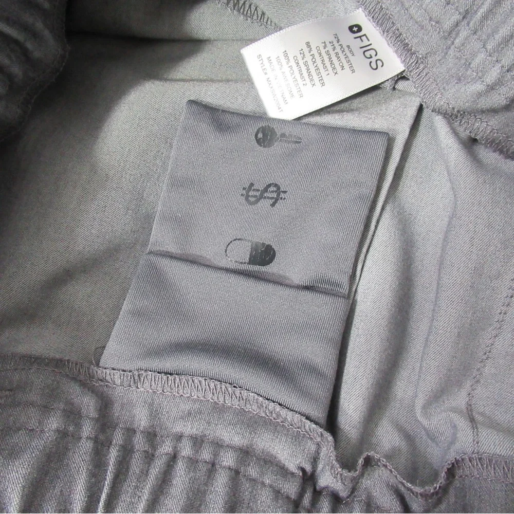 Figs Technical Collection Gray Tansen Jogger Scrub Pants Men’s Size Medium Tall
